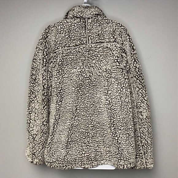 Thread and Supply Grey Sherpa 1/4 Zip Sweatshirt Women's Size L - Picture 3 of 6